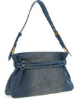 PINKO Blue Cotton Shoulder Bag