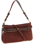 PINKO Bordeaux Cowhide Shoulder Bag