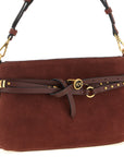 PINKO Bordeaux Lamb Leather Shoulder Bag