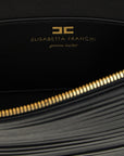 Elisabetta Franchi Black Leather Clutch Bag