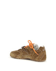 Miu Miu Brown Calf Leather Bos Taurus Athletic Sneakers