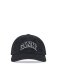 Ganni Black Cotton Cap (Baseball Hat)