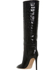 Paris Texas Black Leather Ankle Boots