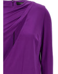 Versace Purple Viscose Short Dress