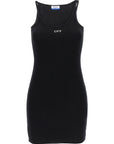 Off-White Black Cotton Short Dress