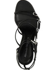 Alexander McQueen Black Lambskin Stiletto Heel Sandals