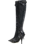 Balenciaga Black Lamb Leather Over The Knee