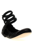 RENE CAOVILLA Black Lamb Leather Ballet Flats