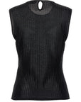 Alexander McQueen Black Viscose Sleeveles T-Shirt