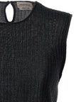 Alexander McQueen Black Viscose Sleeveles T-Shirt