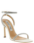 Sergio Rossi White Goatskin Stiletto Heel Sandals