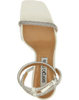 Sergio Rossi White Goatskin Stiletto Heel Sandals