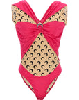 Marine Serre Fuchsia Viscose Bodysuit
