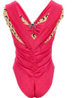 Marine Serre Fuchsia Viscose Bodysuit