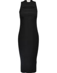 Alexander McQueen Black Viscose Midi Dress