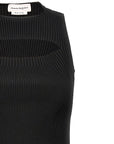 Alexander McQueen Black Viscose Midi Dress