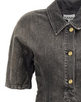 Ganni Black Cotton Short Dress