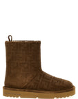 Fendi Brown Calf Leather Bos Taurus Ankle Boots