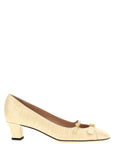 Valentino Garavani White Calfskin Mid Heel Pumps