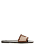 Valentino Garavani Brown Cotton Slides