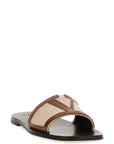 Valentino Garavani Brown Cotton Slides