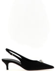 Magda Butrym Black Silk Mid Heel Pumps