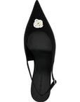 Magda Butrym Black Silk Mid Heel Pumps