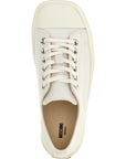 Moschino White Cotton Low Top Sneakers