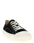 Moschino Black Cotton Low Top Sneakers