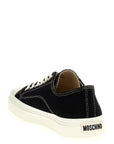 Moschino Black Cotton Low Top Sneakers