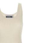 Moschino White Virgin Wool Sleeveles T-Shirt