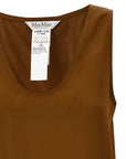 Max Mara Brown Silk Sleeveles T-Shirt