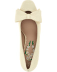 Valentino Garavani White Goatskin Mid Heel Pumps