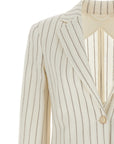 Max Mara White Cotton Blazer