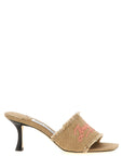 Jimmy Choo Beige Textile Platform Sandals