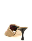 Jimmy Choo Beige Textile Platform Sandals