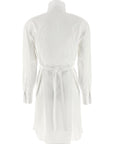 Alexander McQueen White Cotton Midi Dress