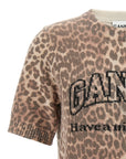 Ganni Brown Wool T-Shirt