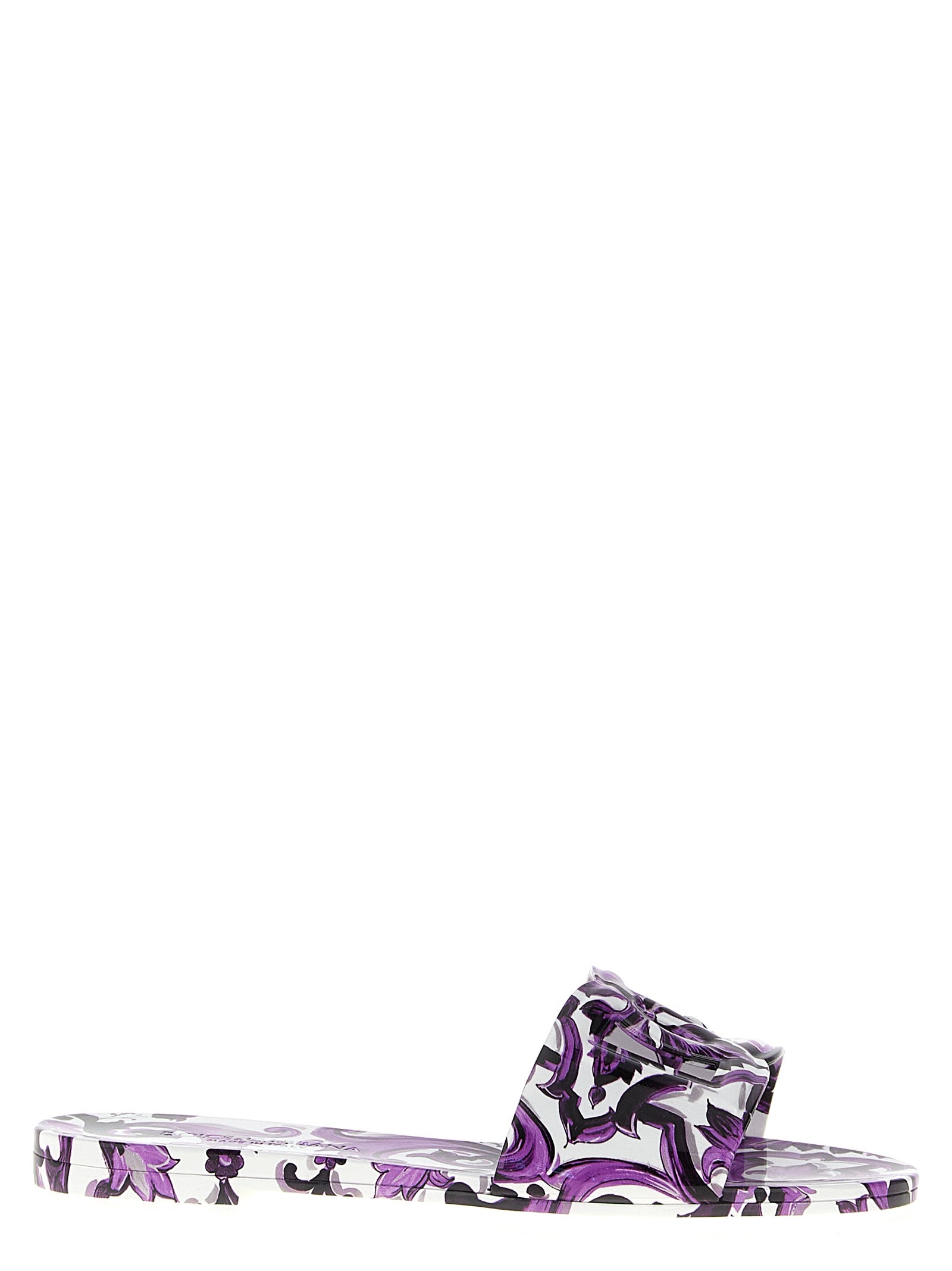 Dolce &amp; Gabbana Purple Plastic Slides