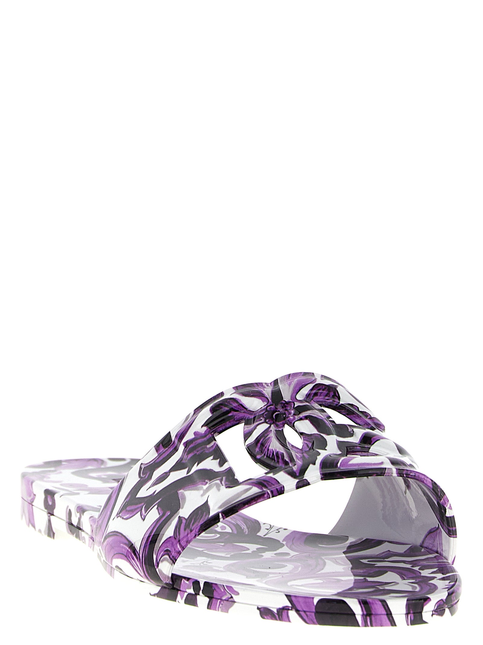 Dolce &amp; Gabbana Purple Plastic Slides