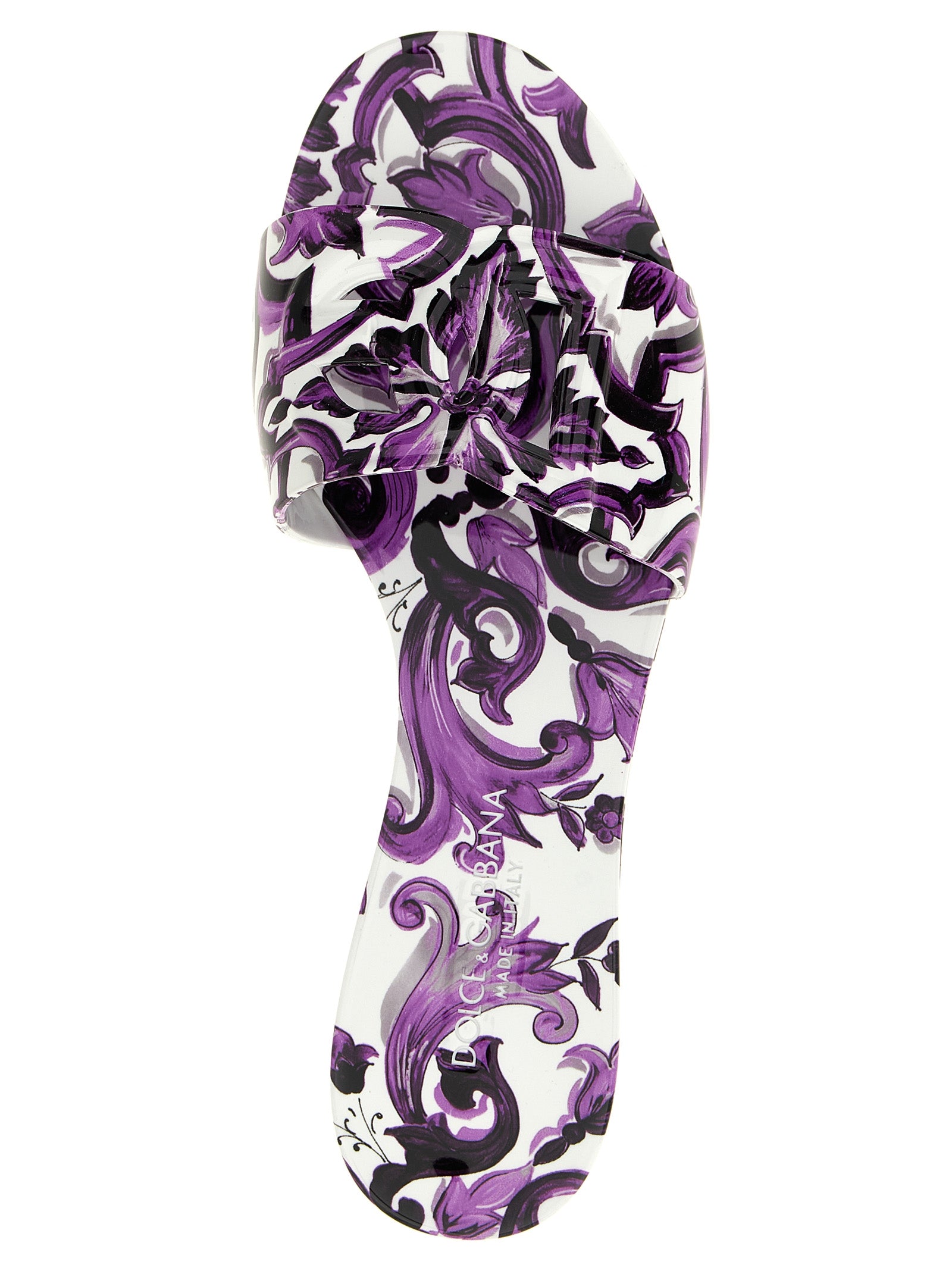 Dolce &amp; Gabbana Purple Plastic Slides