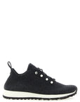 Jimmy Choo Black Tencel Low Top Sneakers