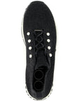Jimmy Choo Black Tencel Low Top Sneakers