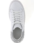 Jimmy Choo Silver Leather Chunky Sneakers