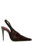 Magda Butrym Brown Cotton High Heel Pumps