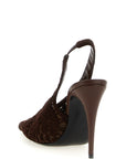 Magda Butrym Brown Cotton High Heel Pumps