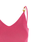 Versace Fuchsia Viscose Sleeveles T-Shirt