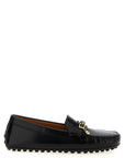 Tod's Black Calfskin Slip-On Loafers