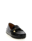 Tod's Black Calfskin Slip-On Loafers