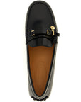 Tod's Black Calfskin Slip-On Loafers